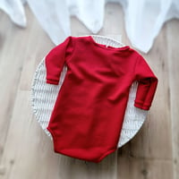 Image 2 of Sitter boys romper- red| photo props | 9-12 months