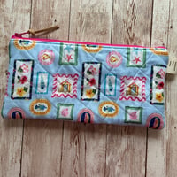 Image 3 of “Beach Vibes” Small OR Mini Quilted Zipper Bag