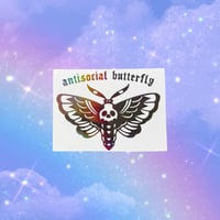 antisocial butterfly car decal