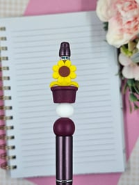 Image 2 of Crimson Sunflower Pot Pen