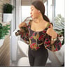 Bisii African Print Cold Shoulder Corset 