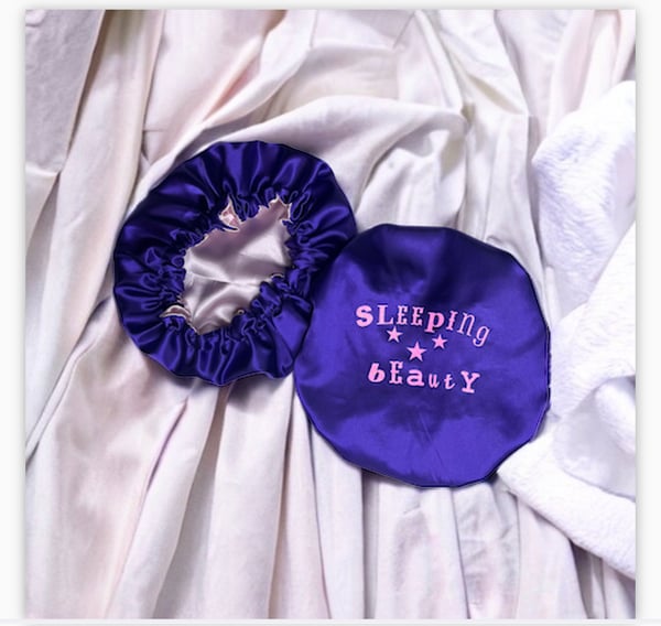 Image of Sleeping Beauty reversible satin Bonnet 