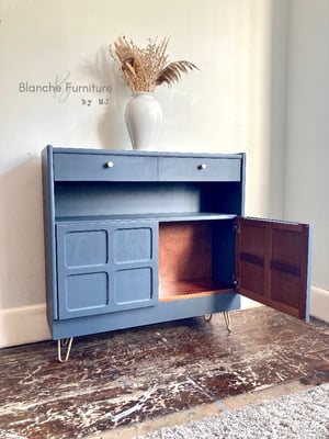 Image of Nathan Squares Slim Sideboard in Soapstone grey