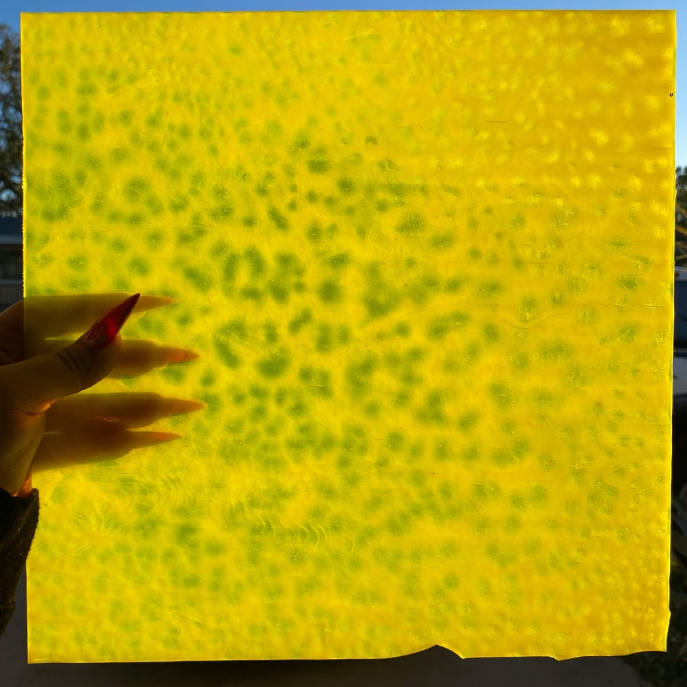 Image of SHEET GLASS - 12x12 Bright Yellow Mottle