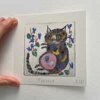 Image 3 of Small square art print -Twins 