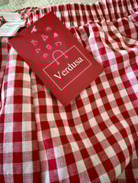 Image 5 of Red and White Gingham Shorts with Bow Accent With Tags by Verdusa - L 