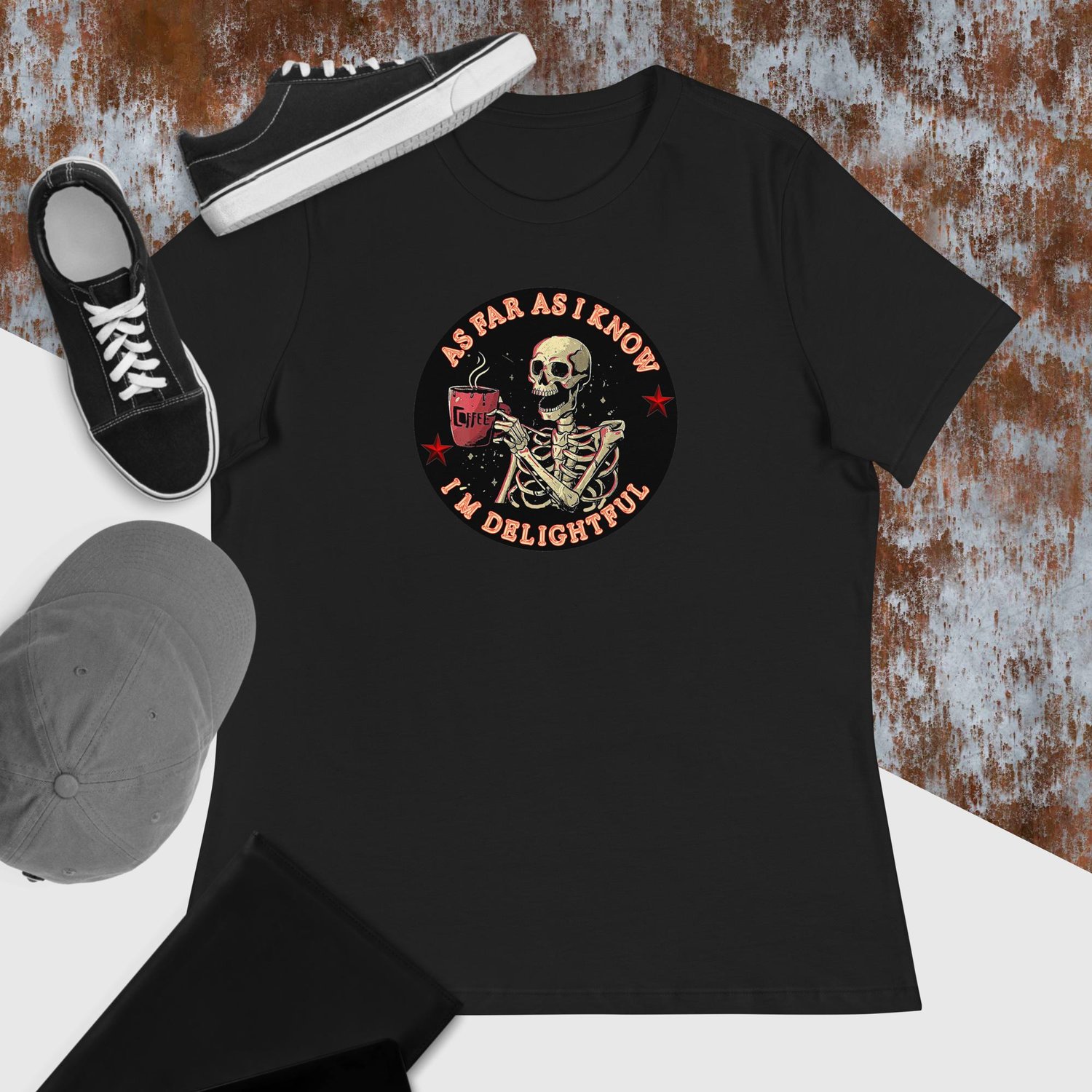 Image of as far as I know i,am delightful coffee skull tee shirt. trending. 