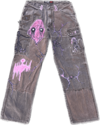 Image 1 of Enter the Void x Undead Revival Pink Soul Cargos