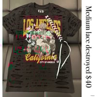 Medium LA rose lace destroyed