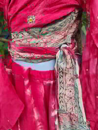 Image 13 of Athena Stevie Maxi Skirt Set Blue- waist goes to 52 inches and pulls tiny size