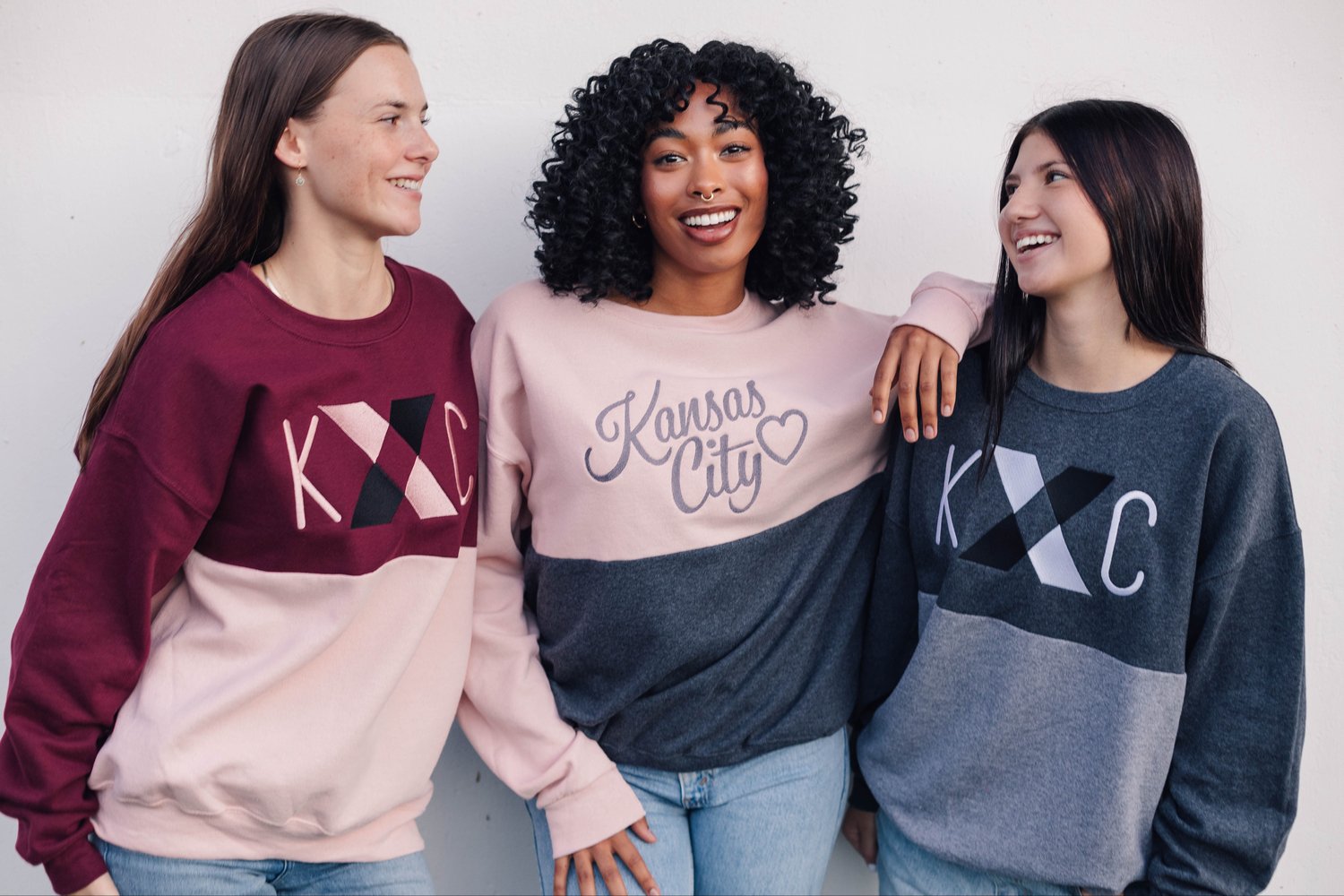 Image of CROSSING PATHS BLUSH/BLACK/BURGANDY SPLIT COLORBLOCK