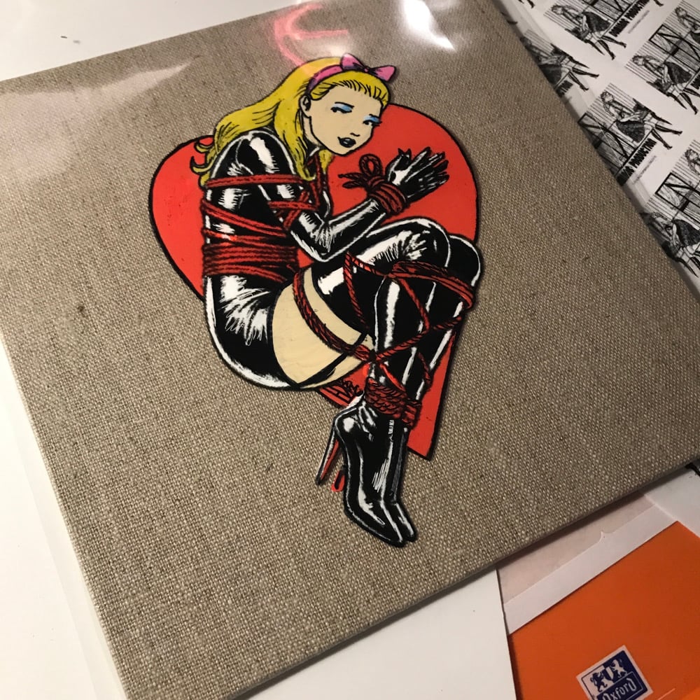 Image of Alice heart ace on canvas 