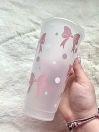 Image 1 of Pink Bows Cold Cup