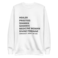 Don't Try Me- White Crew Neck