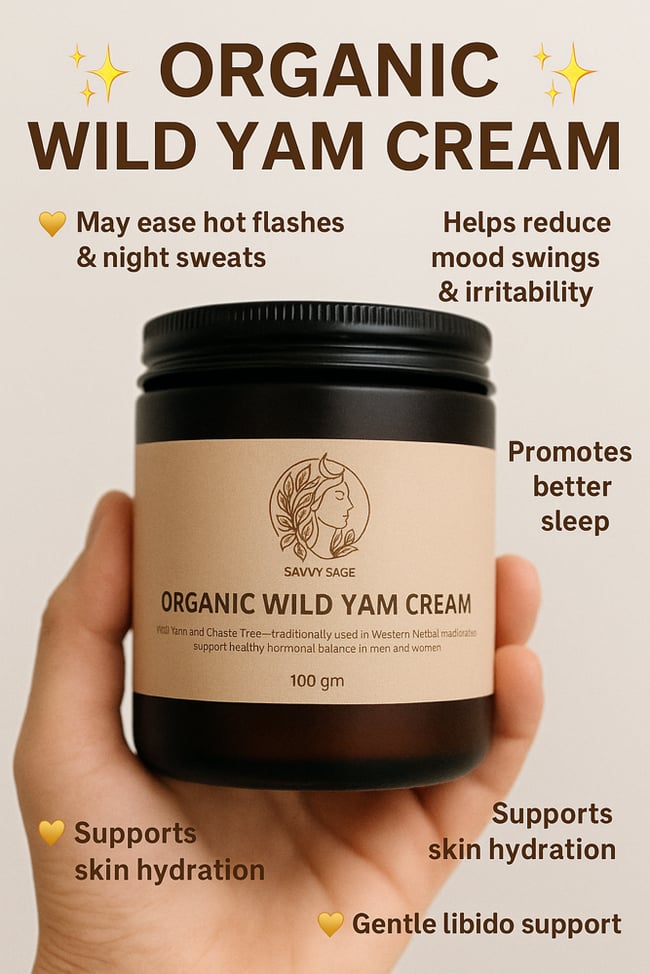 Organic Wild Yam Cream 100grams
