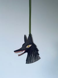 Image 2 of Wolf- hand painted wall charm