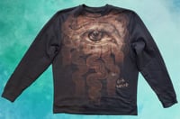 Image 1 of “CRYING WAVES” CUSTOM PAINTED PULLOVER SWEATER SIZE LARGE