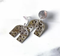 Image 4 of Handmade Sterling Silver Celestial Arch Earrings 925