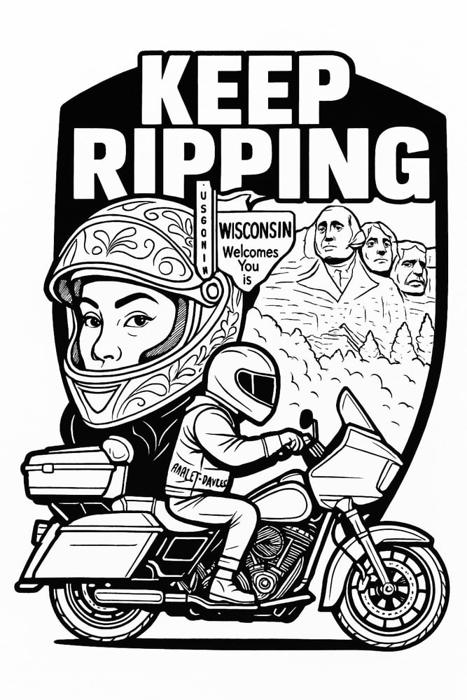 “Keep Ripping” Motorcycle Coloring Book