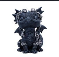 Image 4 of Coglet Black Steampunk Dragon 17.7cm