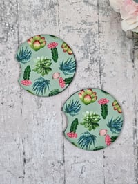 Image 1 of Succulent Car Coasters - 2 pack