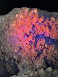 Image 8 of Large UV Calcite On Druzy Quartz Statement Piece #1924