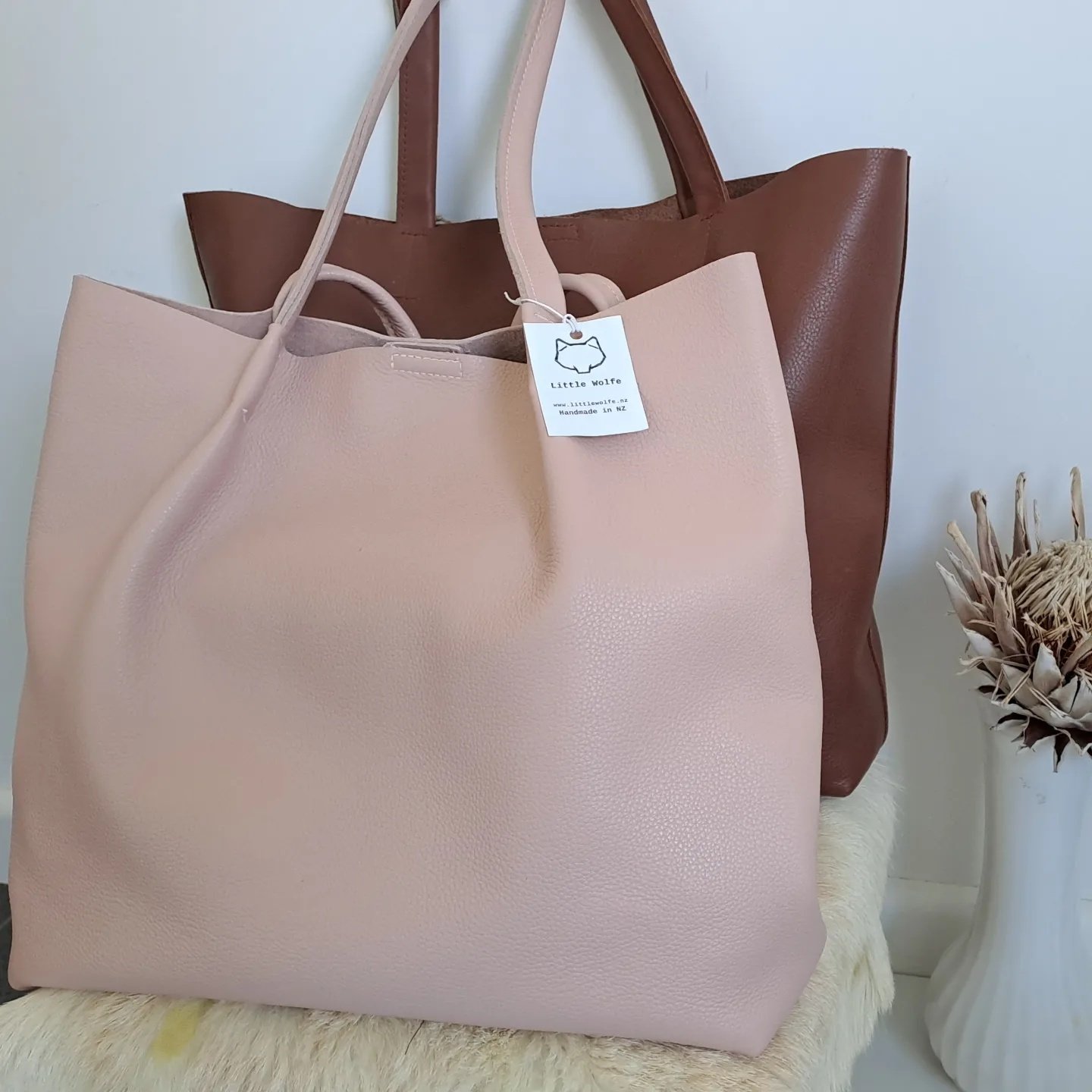 Leather tote nz on sale