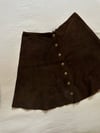 early 70s suede snap  mini skirt 