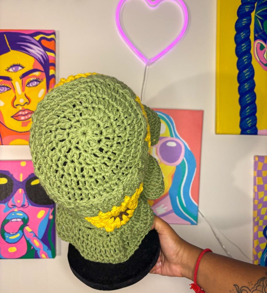Image of Green Sunflower Bucket Hat