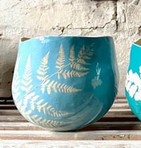 Image 1 of Small Fern Planter - Turquoise 