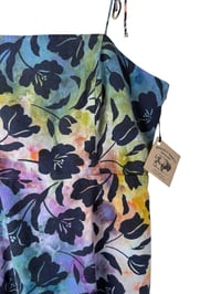 Image 10 of ♻️ UPCYCLED XL Linen Blend Sundress in Muted Flower Printed Ice Dye