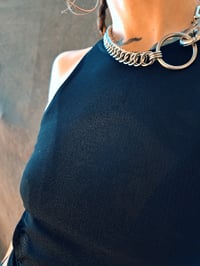 Image 3 of YARA top, black fine mesh