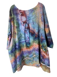 Image 8 of 2XL Cotton Woven Forager Top in Rustic Rainbow Geode Ice Dye