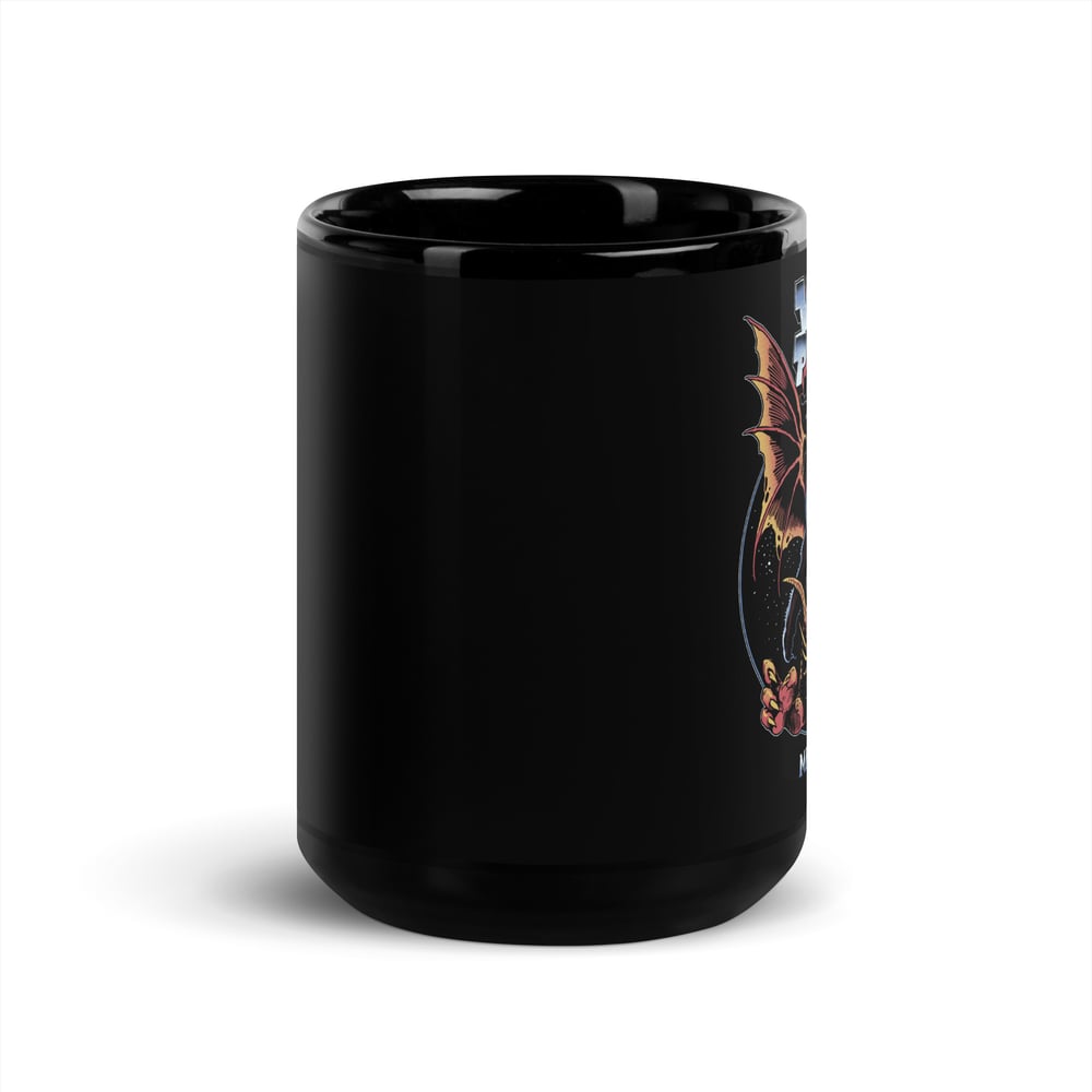 Dragon Wizard Black Glossy Mug