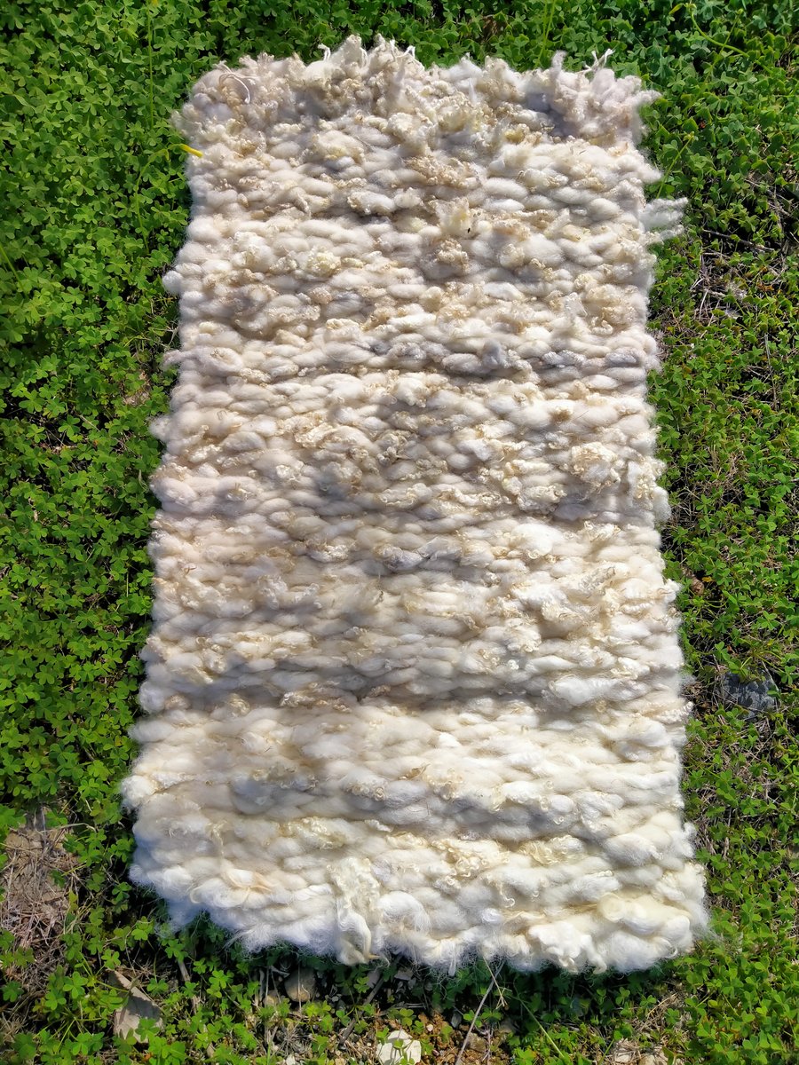 White Textured Rug | The Peg Loomer