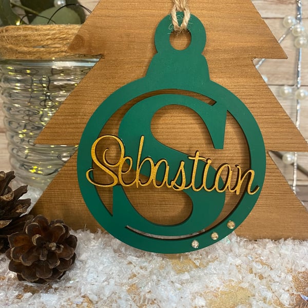 Image of Initial Bauble with Name