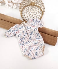 Image 3 of Newborn girl bodysuit for photoshoot | Zoe | floral