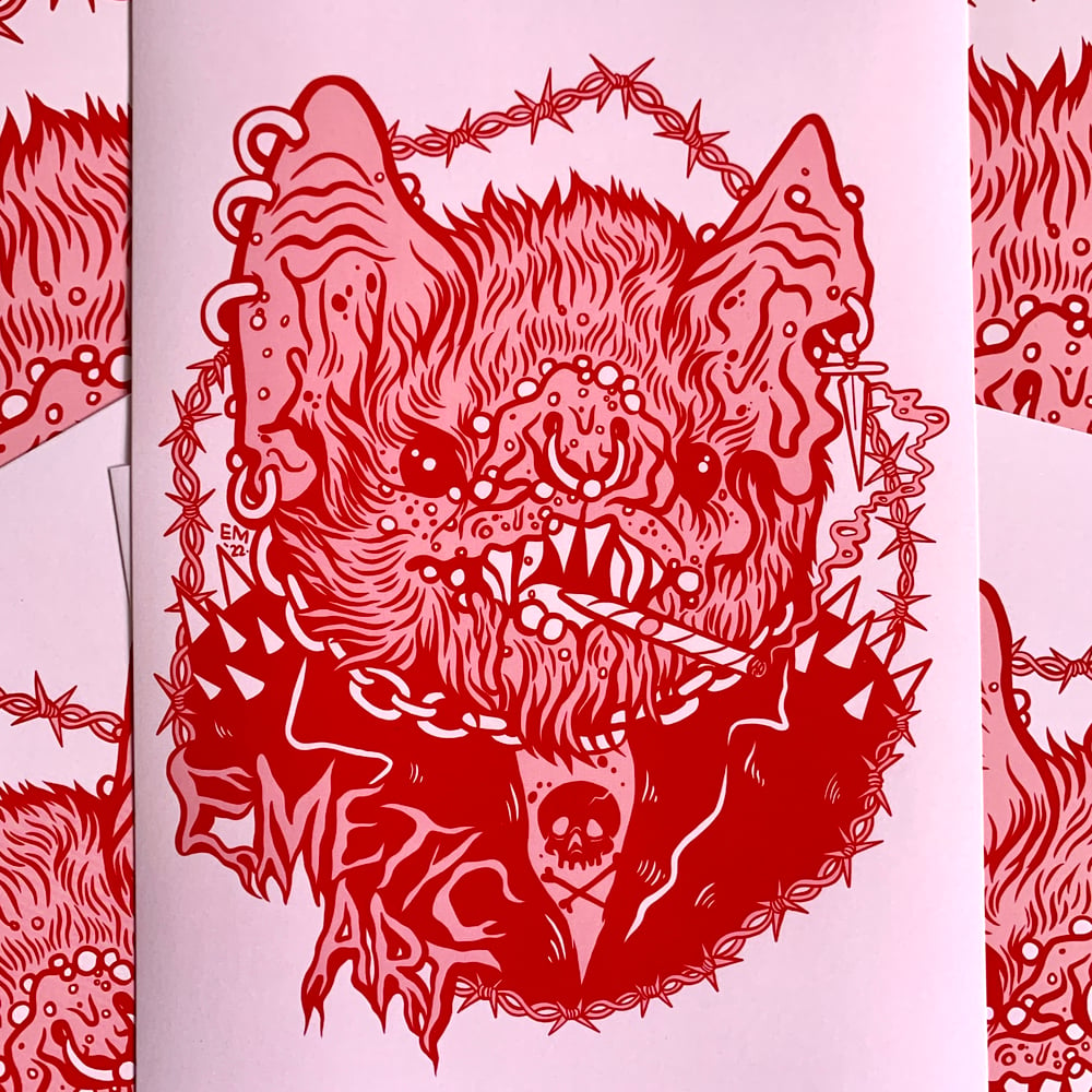 Bat Pack Pink And Red Print