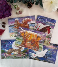 Image 1 of A6 Animal Christmas card packs 