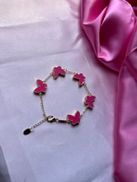 Image 2 of Pink Butterfly Bracelet 