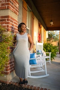 Image 3 of Casual & Comfy Dress w/Pockets & Side Slits