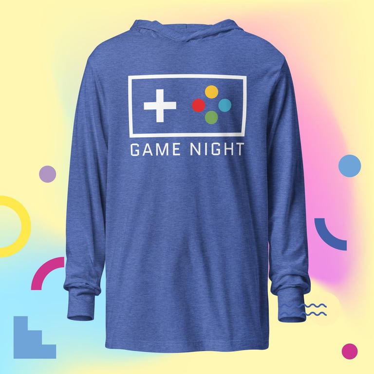 Game Night Hooded Long-Sleeve T-shirt Image 2