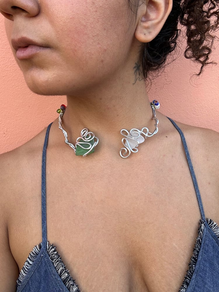 Image of ✧Jasmine Seaglass Choker