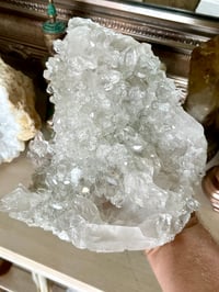 Image 6 of Large Clear Quartz Points Cluster Statement Piece #2596