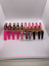 Long Square Press On Nail Set 28