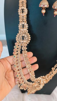 Image 3 of Tem_7007-Temple Jewelry Necklace Set Featuring Goddess Laxmi