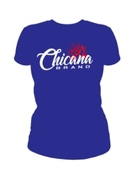 Chicana Rose Royal Blue Tee 