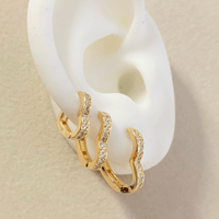 Image 1 of Stone Heart Hoop Set