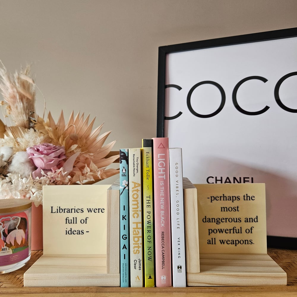 Image of Bookends - Custom Quotes