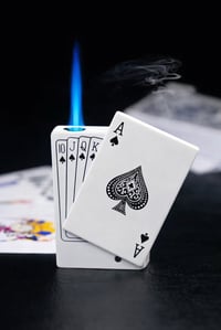 Image 3 of Creative Cards Lighter Windproof Metal Lighter